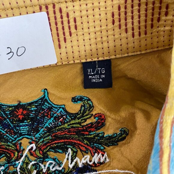 Robert Graham Shirt Mens XL Button Front Striped Multicolored‎ Cotton TP-2730 - Picture 8 of 10